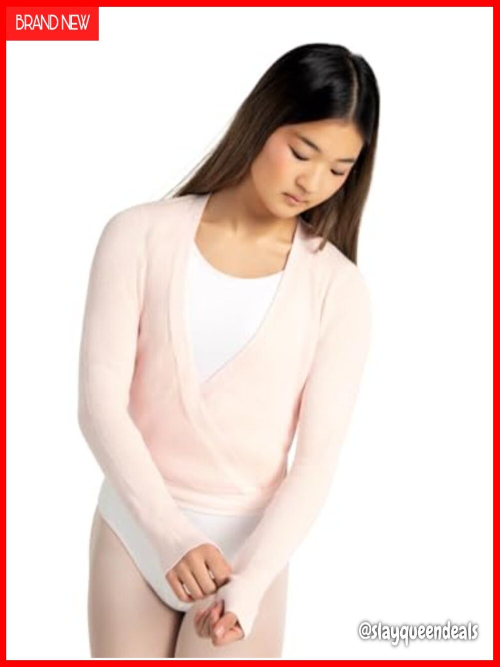 Ribbed Knit Wrap Sweater Long Sleeve Pullover